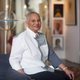 Peggy Cooper Cafritz, founder of the Duke Ellington School of the Arts, lounges in her home full of collected art pieces in Washington, D.C. (April Greer for the Washington Post via Getty Images)